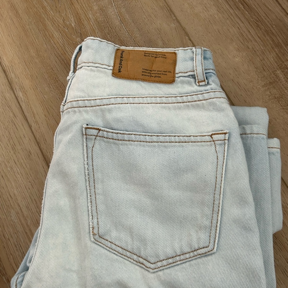 Frank & Oak Light Blue Straight Leg Jeans